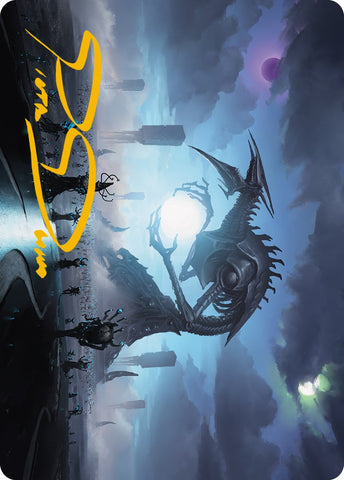 Blue Sun's Zenith Art Card (Gold-Stamped Signature) [Phyrexia: All Will Be One Art Series] Magic: The Gathering