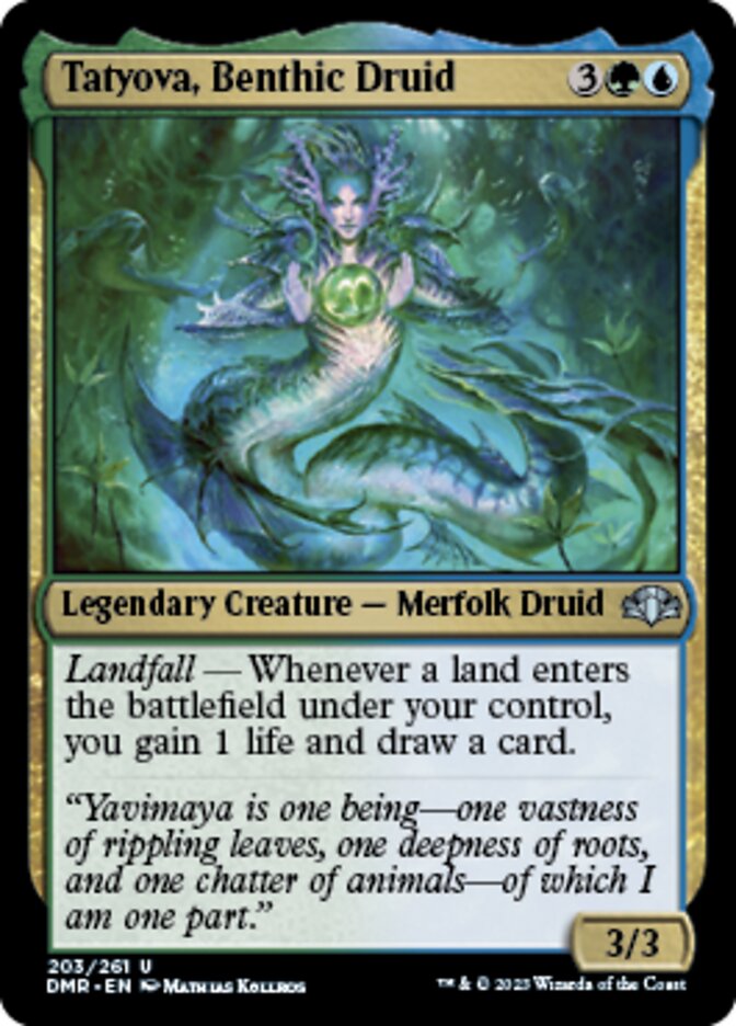 Tatyova, Benthic Druid [Dominaria Remastered] Magic: The Gathering