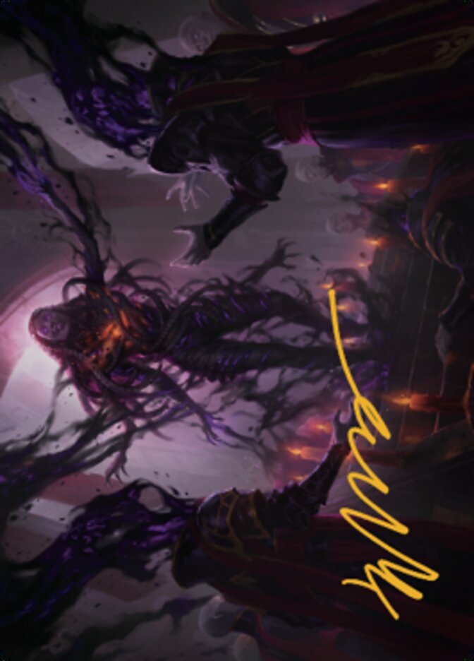 Braids, Arisen Nightmare Art Card 1 (Gold-Stamped Signature) [Dominaria United Art Series] Magic: The Gathering