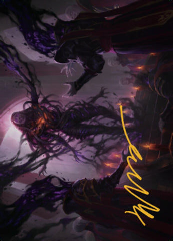 Braids, Arisen Nightmare Art Card 1 (Gold-Stamped Signature) [Dominaria United Art Series] Magic: The Gathering