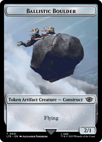 Ballistic Boulder // Food (0024) Double-Sided Token (Surge Foil) [The Lord of the Rings: Tales of Middle-Earth Tokens] Magic: The Gathering