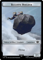 Ballistic Boulder // Food (0023) Double-Sided Token (Surge Foil) [The Lord of the Rings: Tales of Middle-Earth Tokens] Magic: The Gathering
