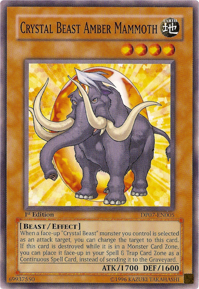 Crystal Beast Amber Mammoth [DP07-EN005] Common Yu-Gi-Oh!