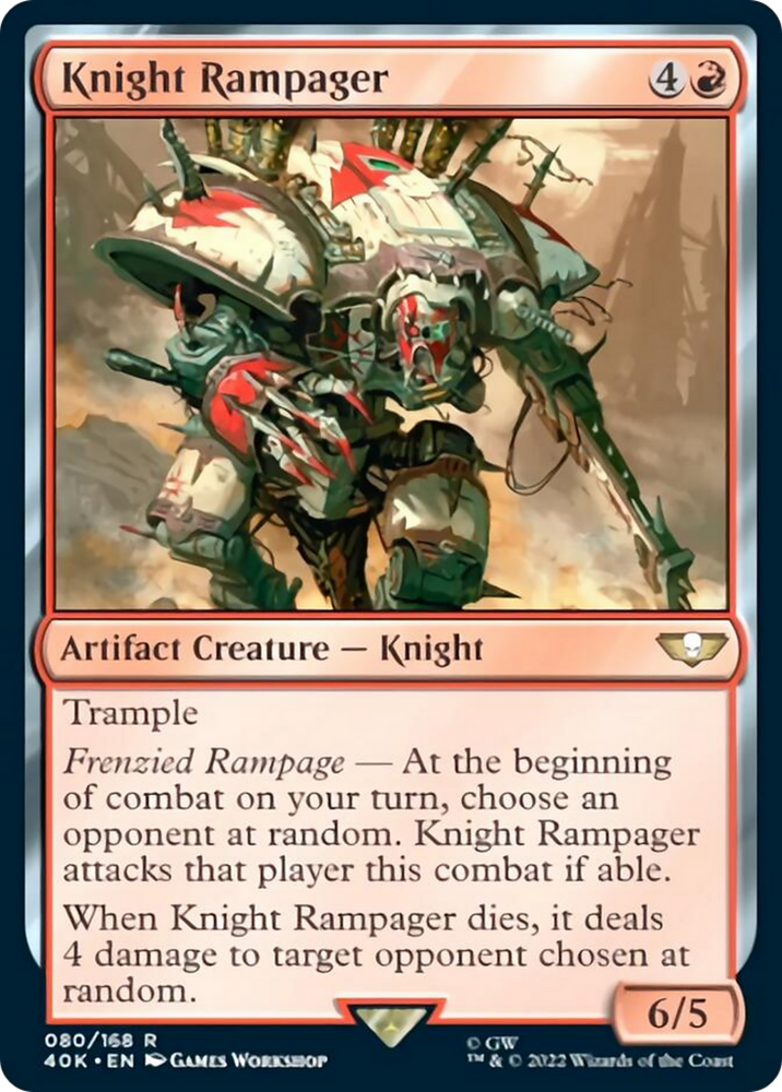 Knight Rampager (Surge Foil) [Warhammer 40,000] Magic: The Gathering