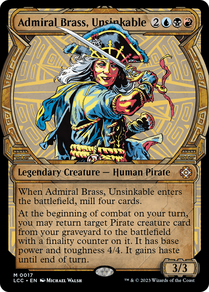 Admiral Brass, Unsinkable (Showcase) [The Lost Caverns of Ixalan Commander] Magic: The Gathering