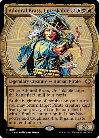 Admiral Brass, Unsinkable (Showcase) [The Lost Caverns of Ixalan Commander] Magic: The Gathering