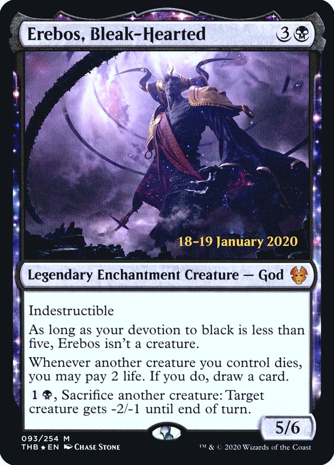 Erebos, Bleak-Hearted [Theros Beyond Death Prerelease Promos] Magic: The Gathering