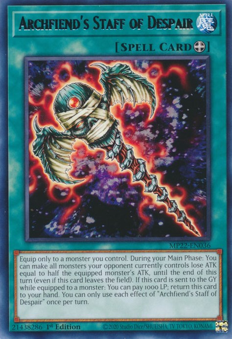 Archfiends Staff of Despair [MP22-EN036] Rare Yu-Gi-Oh!