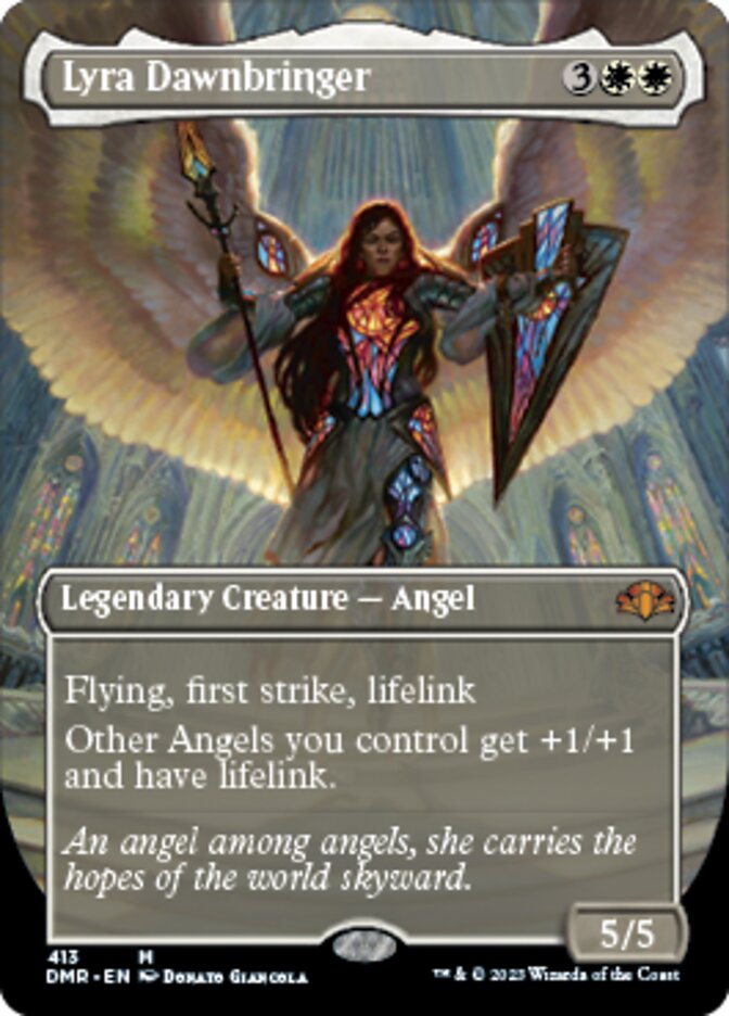 Lyra Dawnbringer (Borderless Alternate Art) [Dominaria Remastered] Magic: The Gathering