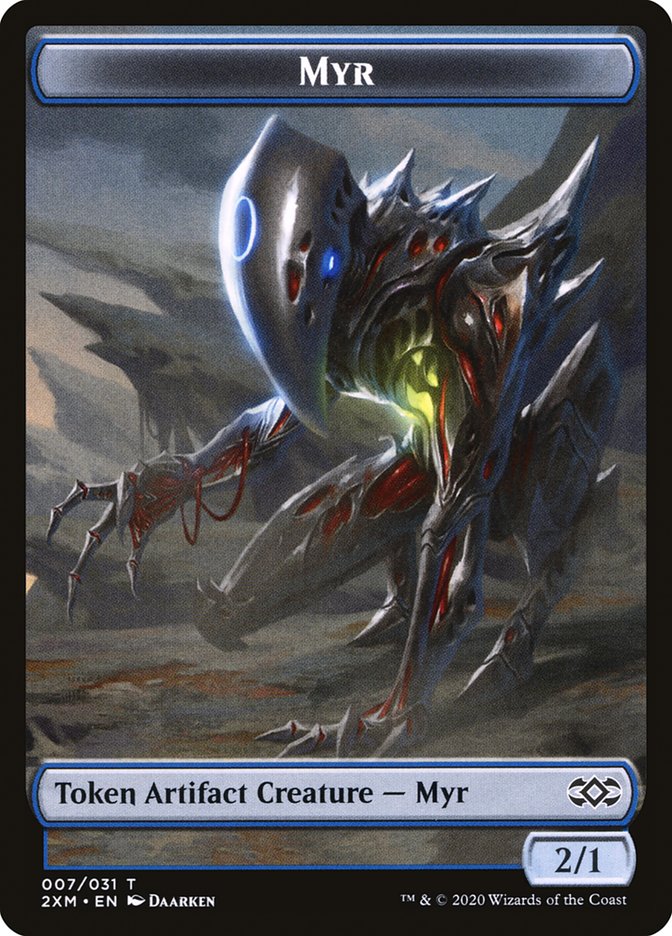 Eldrazi Spawn // Myr (007) Double-Sided Token [Double Masters Tokens] Magic: The Gathering