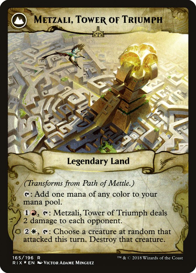 Path of Mettle // Metzali, Tower of Triumph [Rivals of Ixalan Prerelease Promos] Magic: The Gathering