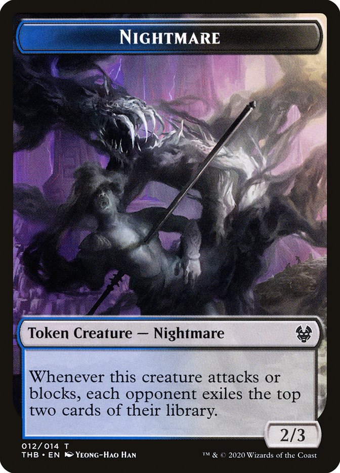 Human Soldier // Nightmare Double-Sided Token [Theros Beyond Death Tokens] Magic: The Gathering