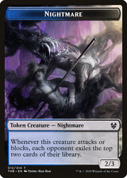 Human Soldier // Nightmare Double-Sided Token [Theros Beyond Death Tokens] Magic: The Gathering
