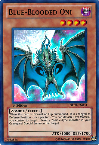 Blue-Blooded Oni [GENF-EN034] Super Rare Yu-Gi-Oh!