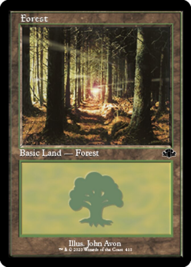 Forest (410) (Retro) [Dominaria Remastered] Magic: The Gathering