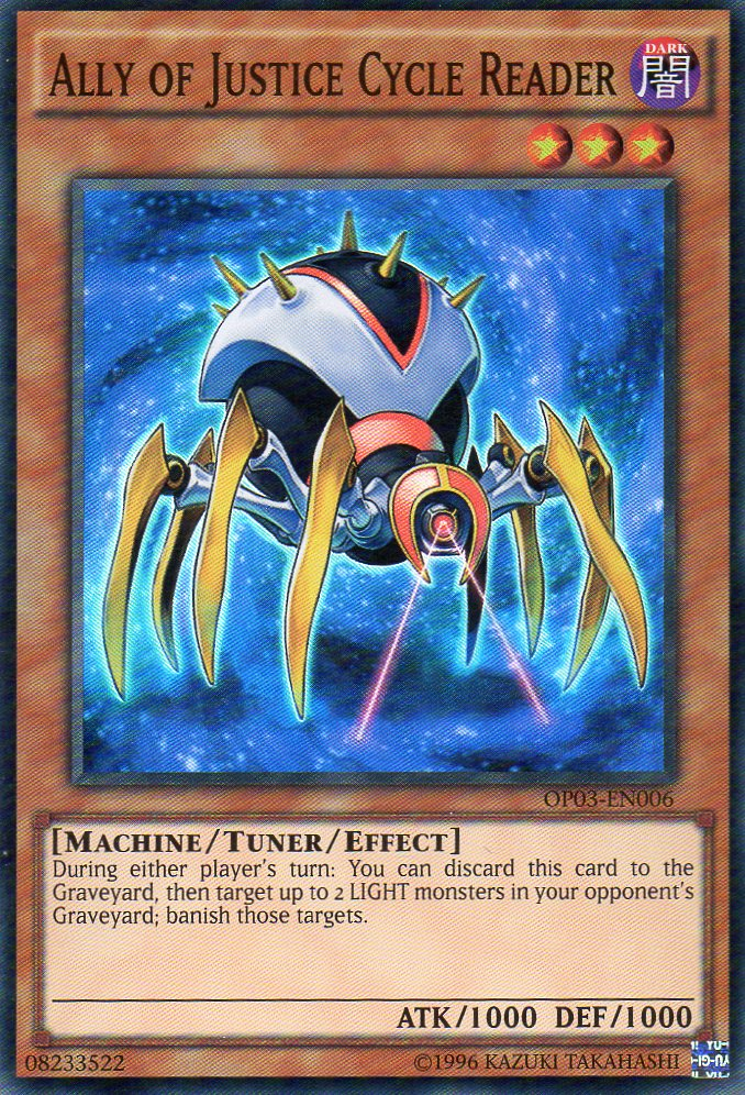 Ally of Justice Cycle Reader [OP03-EN006] Super Rare Yu-Gi-Oh!