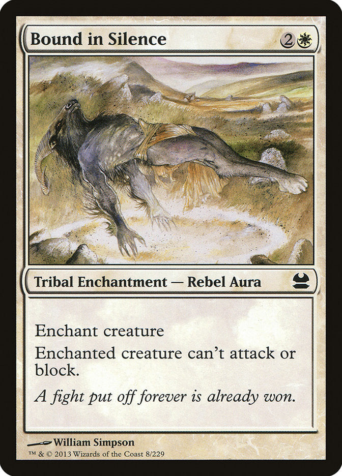 Bound in Silence [Modern Masters] Magic: The Gathering