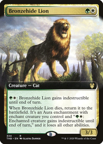Bronzehide Lion (Extended Art) [Theros Beyond Death] Magic: The Gathering