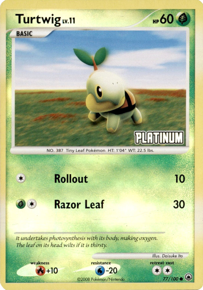 Turtwig LV.11 (77/100) (Platinum) [Burger King Promos: 2008 Collection] Pokémon