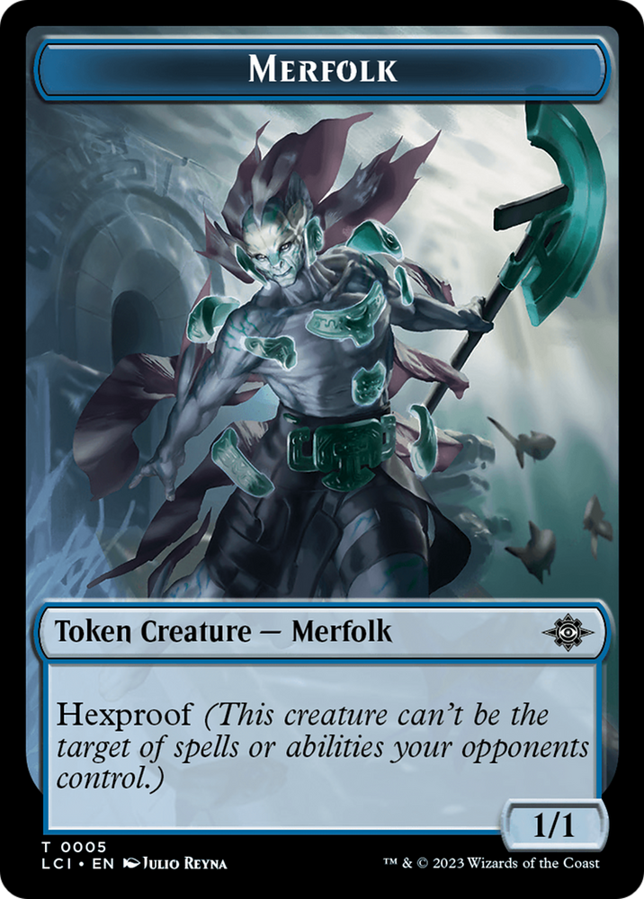 Treasure (0002) // Merfolk Double-Sided Token [Jurassic World Collection Tokens] Magic: The Gathering