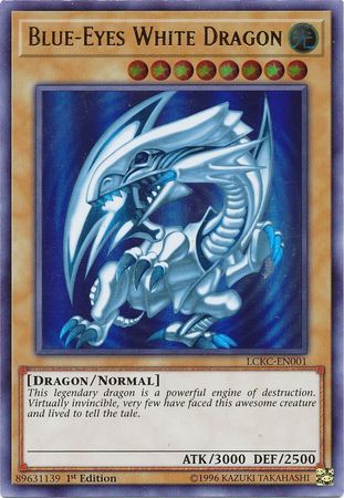 Blue-Eyes White Dragon (Version 2) [LCKC-EN001] Ultra Rare Yu-Gi-Oh!
