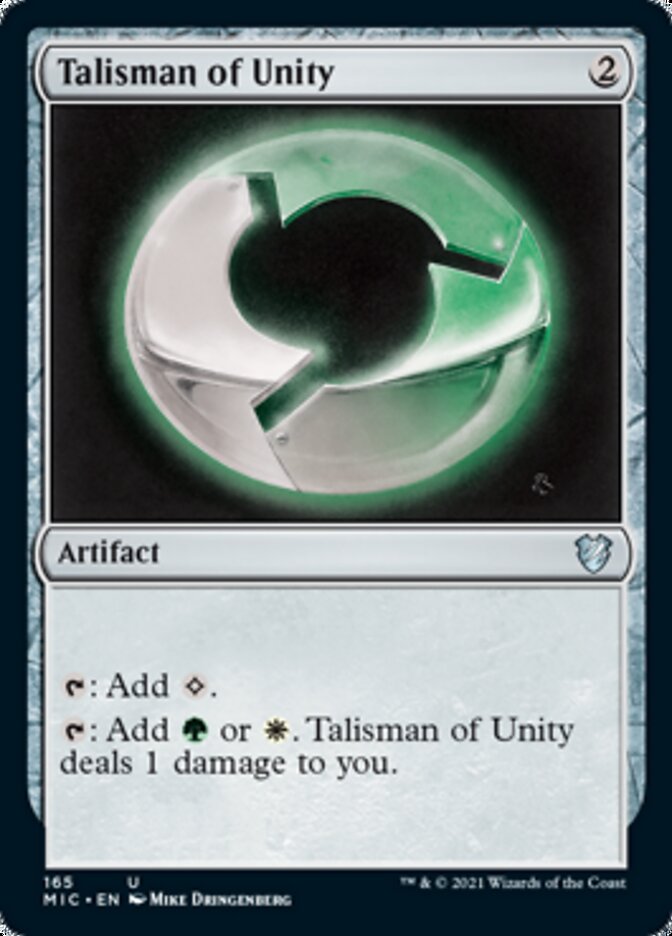 Talisman of Unity [Innistrad: Midnight Hunt Commander] Magic: The Gathering