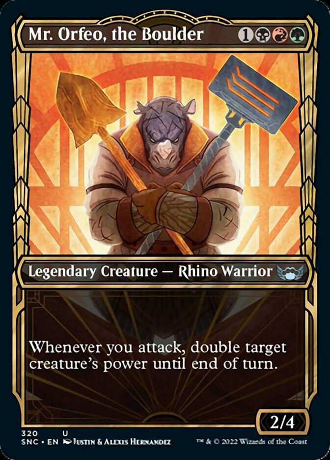 Mr. Orfeo, the Boulder (Showcase Golden Age) [Streets of New Capenna] Magic: The Gathering