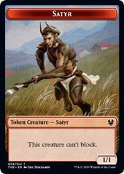 Satyr // Wall Double-Sided Token [Theros Beyond Death Tokens] Magic: The Gathering