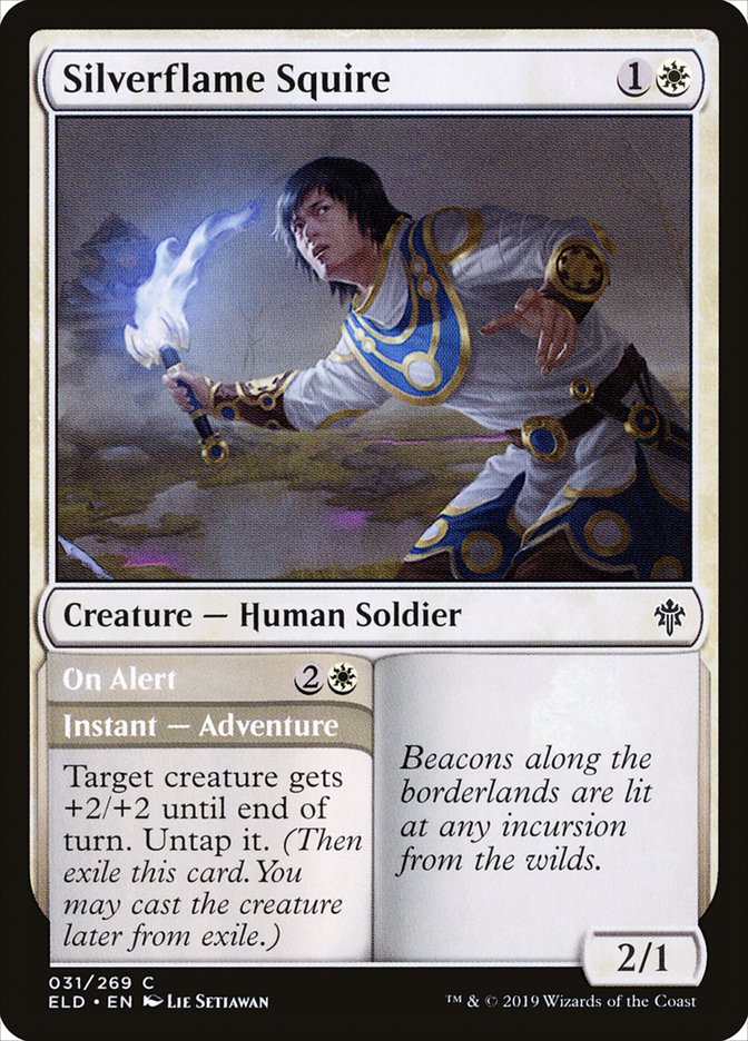 Silverflame Squire // On Alert [Throne of Eldraine] Magic: The Gathering
