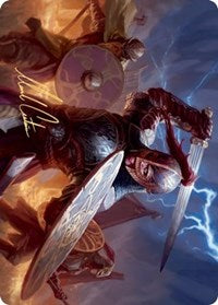 Beskir Shieldmate Art Card (Gold-Stamped Signature) [Kaldheim Art Series] Magic: The Gathering