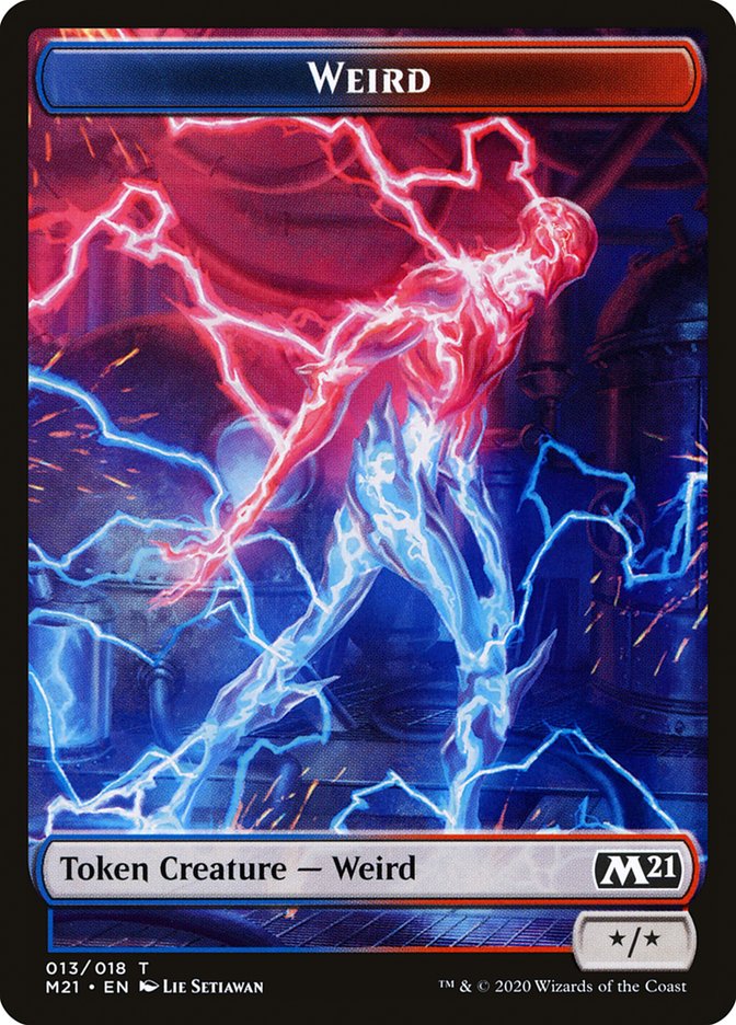 Soldier // Weird Double-Sided Token [Core Set 2021 Tokens] Magic: The Gathering