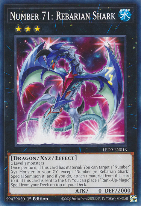Number 71: Rebarian Shark [LED9-EN013] Common Yu-Gi-Oh!