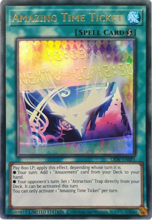 Amazing Time Ticket [LIOV-ENSP1] Ultra Rare Yu-Gi-Oh!