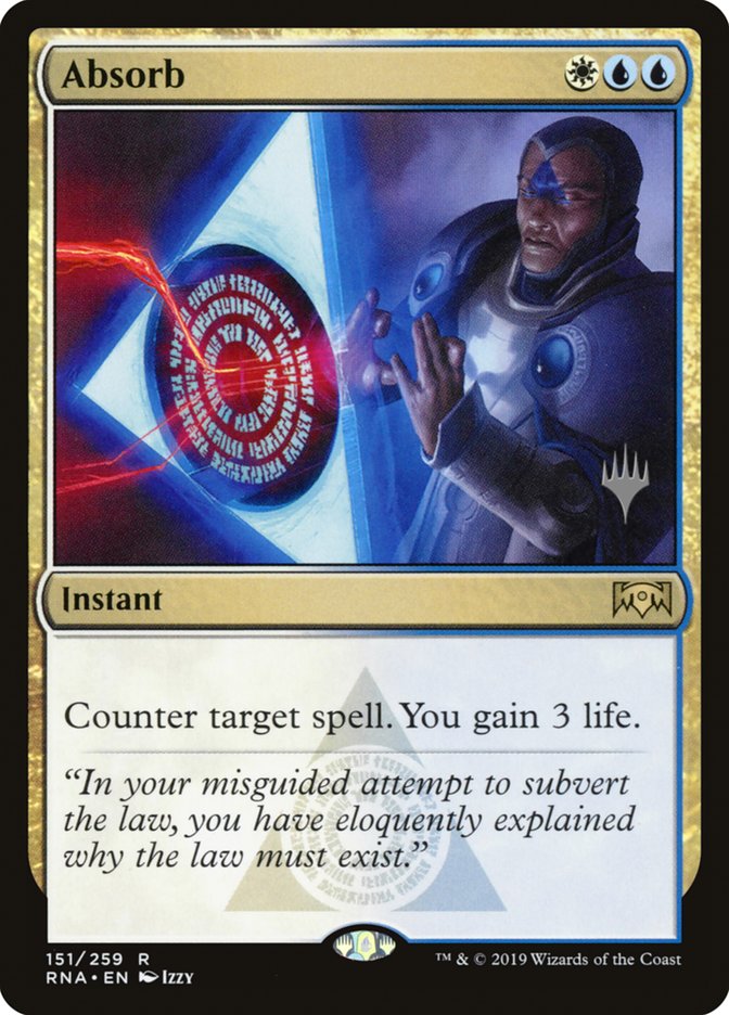 Absorb (Promo Pack) [Ravnica Allegiance Promos] Magic: The Gathering