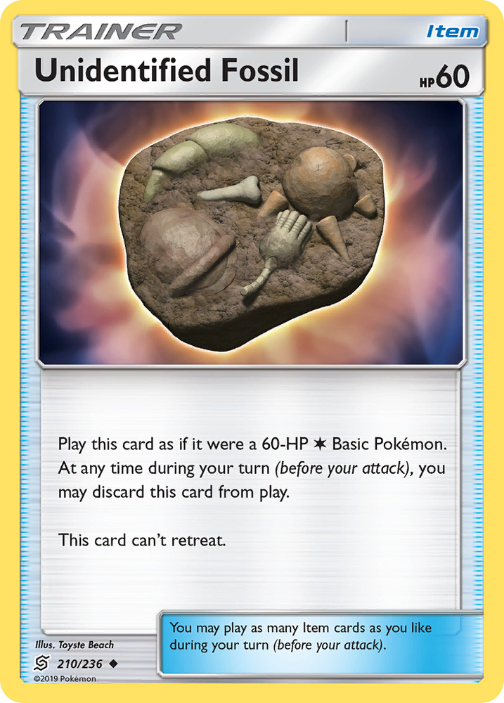 Unidentified Fossil (210/236) [Sun & Moon: Unified Minds] Pokémon