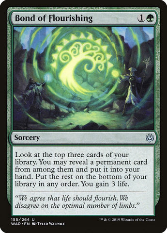 Bond of Flourishing [War of the Spark] Magic: The Gathering