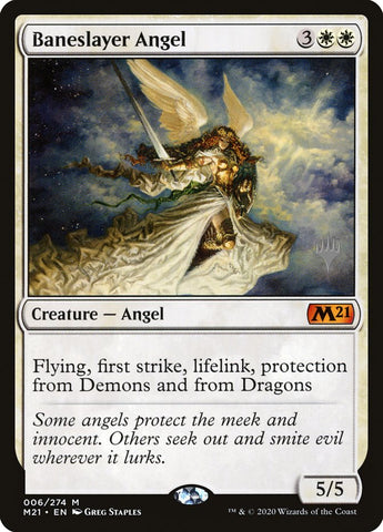 Baneslayer Angel (Promo Pack) [Core Set 2021 Promos] Magic: The Gathering