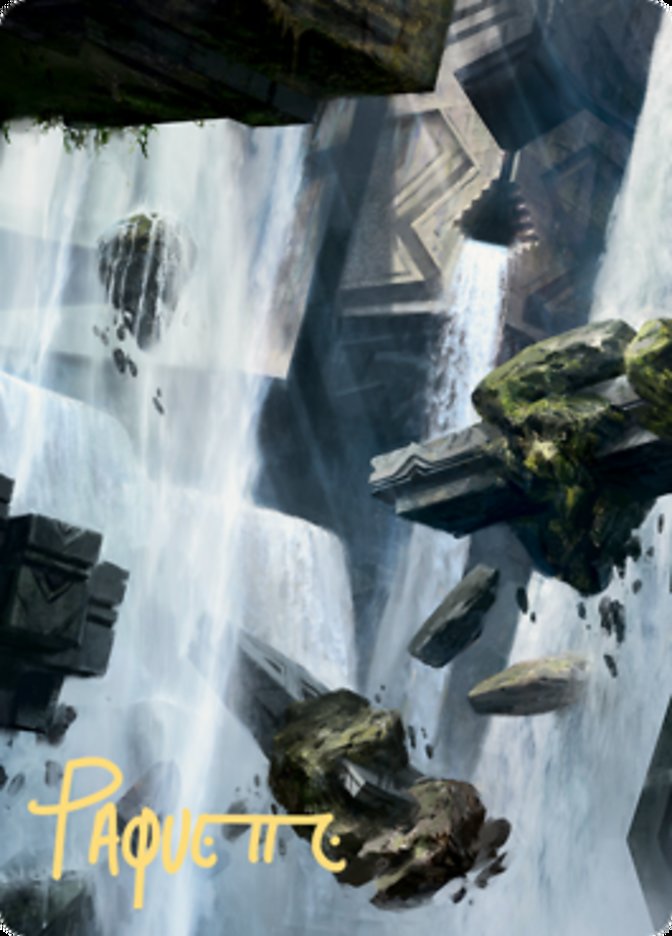 Island 1 Art Card (Gold-Stamped Signature) [Zendikar Rising Art Series] Magic: The Gathering