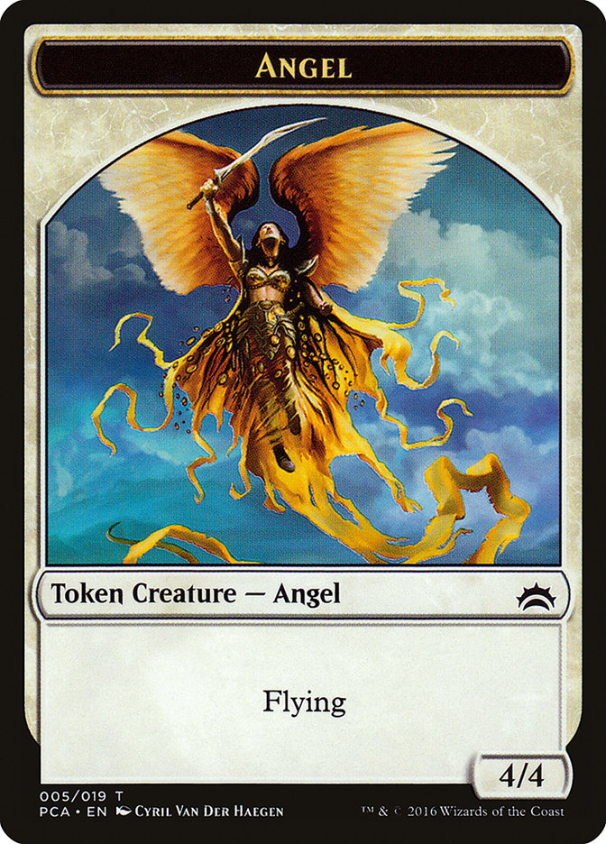 Angel // Saproling Double-Sided Token [Planechase Anthology Tokens] Magic: The Gathering