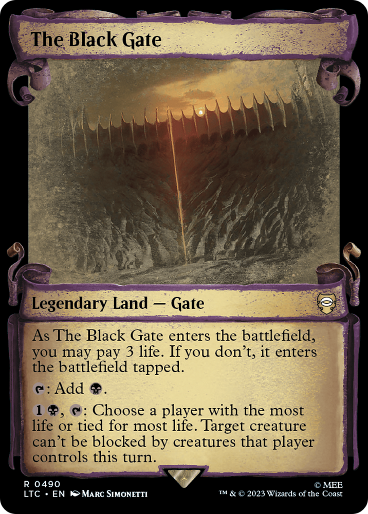 The Black Gate [The Lord of the Rings: Tales of Middle-Earth Commander Showcase Scrolls] Magic: The Gathering