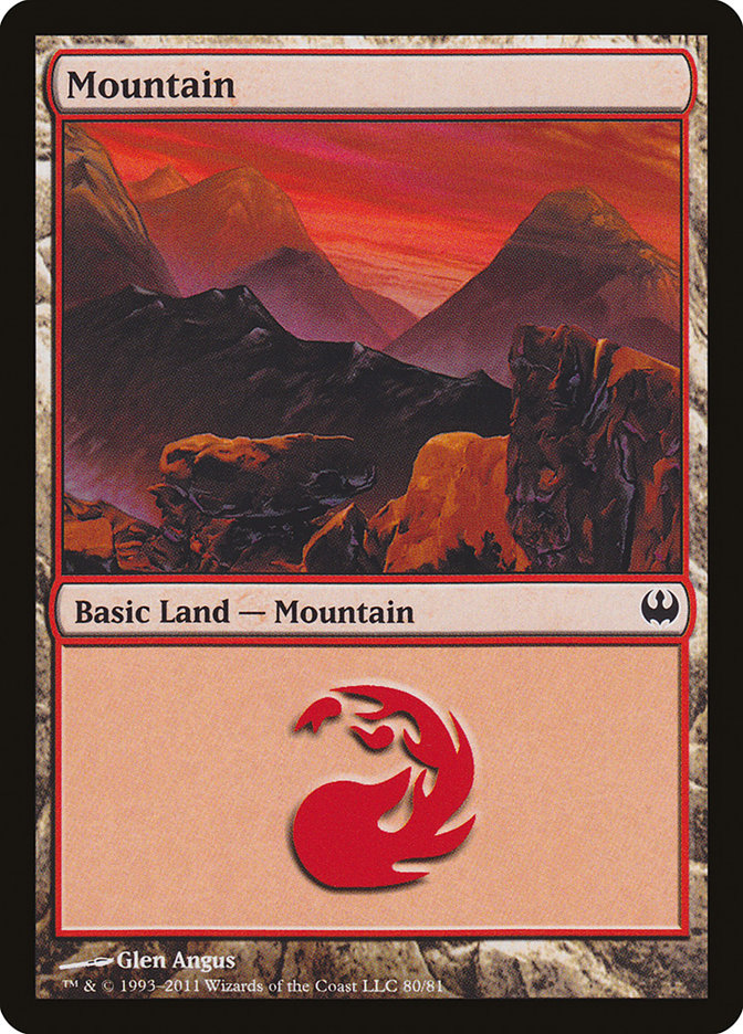 Mountain (80) [Duel Decks: Knights vs. Dragons] Magic: The Gathering