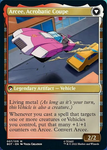 Arcee, Sharpshooter // Arcee, Acrobatic Coupe [Transformers] Magic: The Gathering