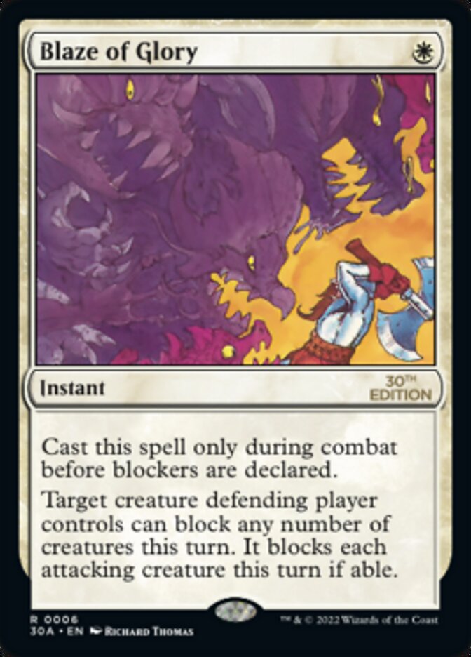 Blaze of Glory [30th Anniversary Edition] Magic: The Gathering