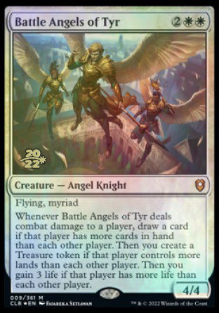 Battle Angels of Tyr [Commander Legends: Battle for Baldur's Gate Prerelease Promos] Magic: The Gathering
