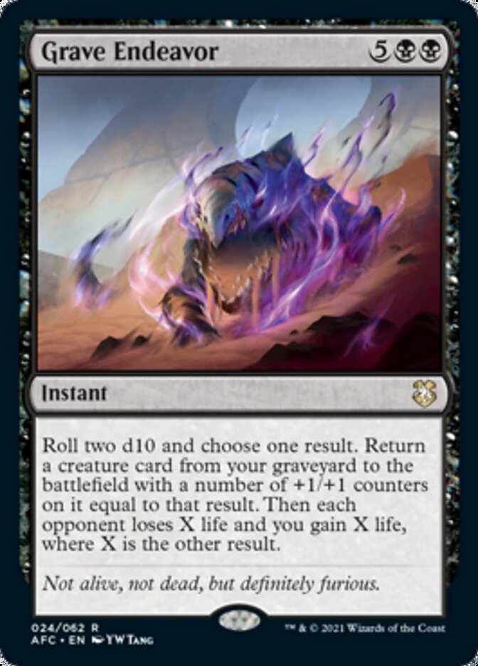 Grave Endeavor [Dungeons & Dragons: Adventures in the Forgotten Realms Commander] Magic: The Gathering