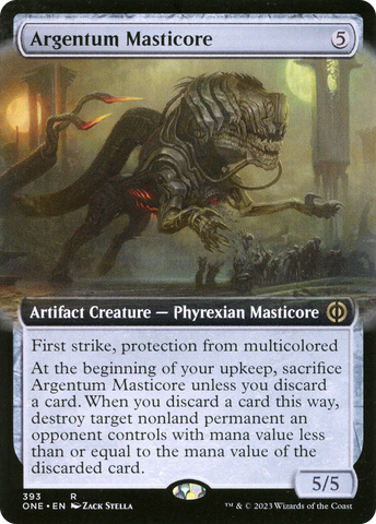 Argentum Masticore (Extended Art) [Phyrexia: All Will Be One] Magic: The Gathering