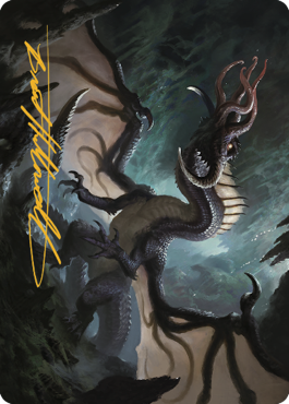 Brainstealer Dragon Art Card (Gold-Stamped Signature) [Commander Legends: Battle for Baldur's Gate Art Series] Magic: The Gathering