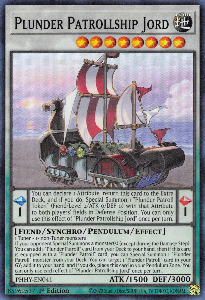 Plunder Patrollship Jord [PHHY-EN041] Super Rare Yu-Gi-Oh!