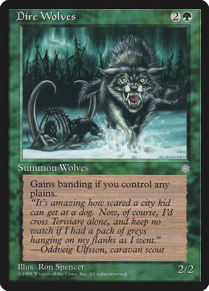 Dire Wolves [Ice Age] Magic: The Gathering