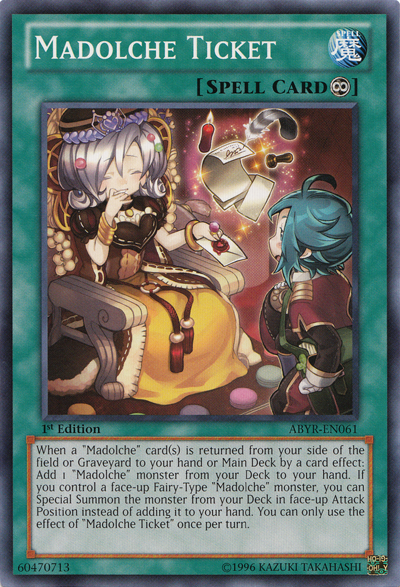 Madolche Ticket [ABYR-EN061] Common Yu-Gi-Oh!